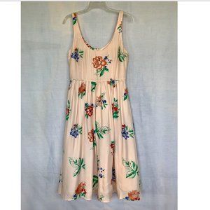 BB Dakota Peach Floral Midi Dress 6